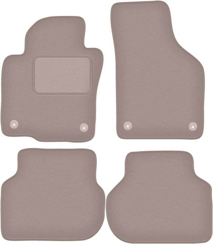 Beige Veloursmatten für: Volkswagen Jetta VI Limousine, Kombi, Variant (2010-2018)