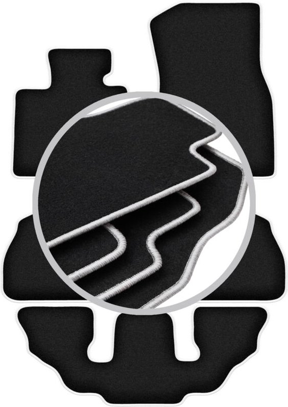 CARLUX-SILVER Autofußmatten für: BMW X7 G07 7 Personen (2019-2022)