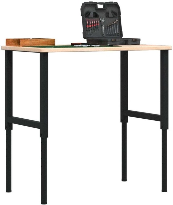 Werkbank 100x60x(71,5-98) cm Massivholz Eiche Rechteckig vidaXL