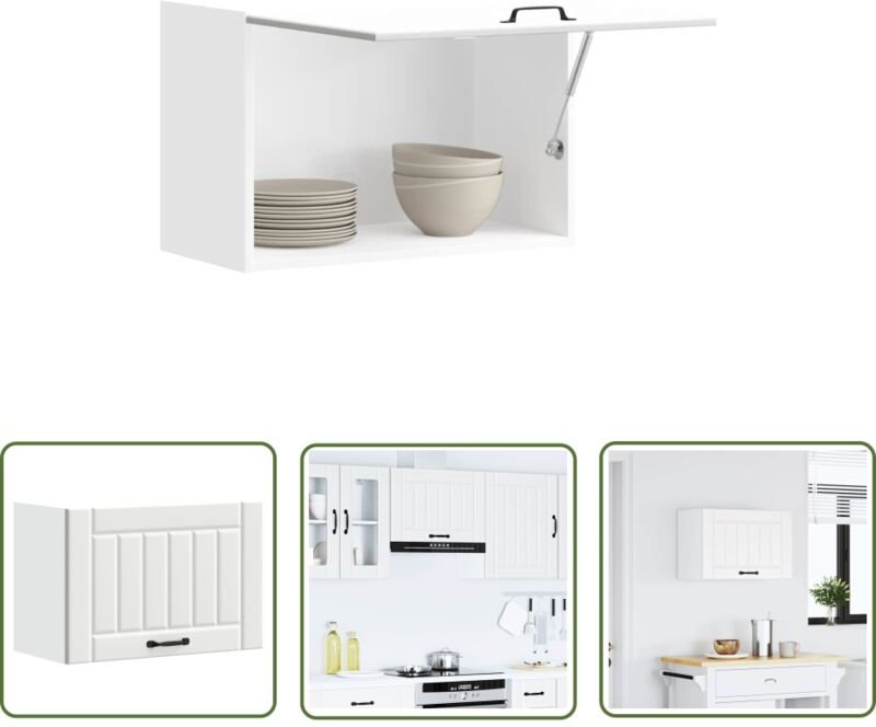The Living Store - vidaXL Küchen-Hängeschrank Lucca Weiß Holzwerkstoff