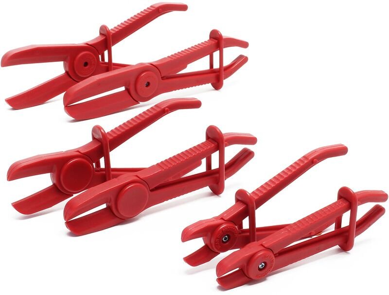 Xpotool - Wiltec Schlauchklemmenzange Set 6 teilig in 3 Größen für Schläuche, Klemmgrößen 160 mm, 190 mm, 260 mm, Durchm...