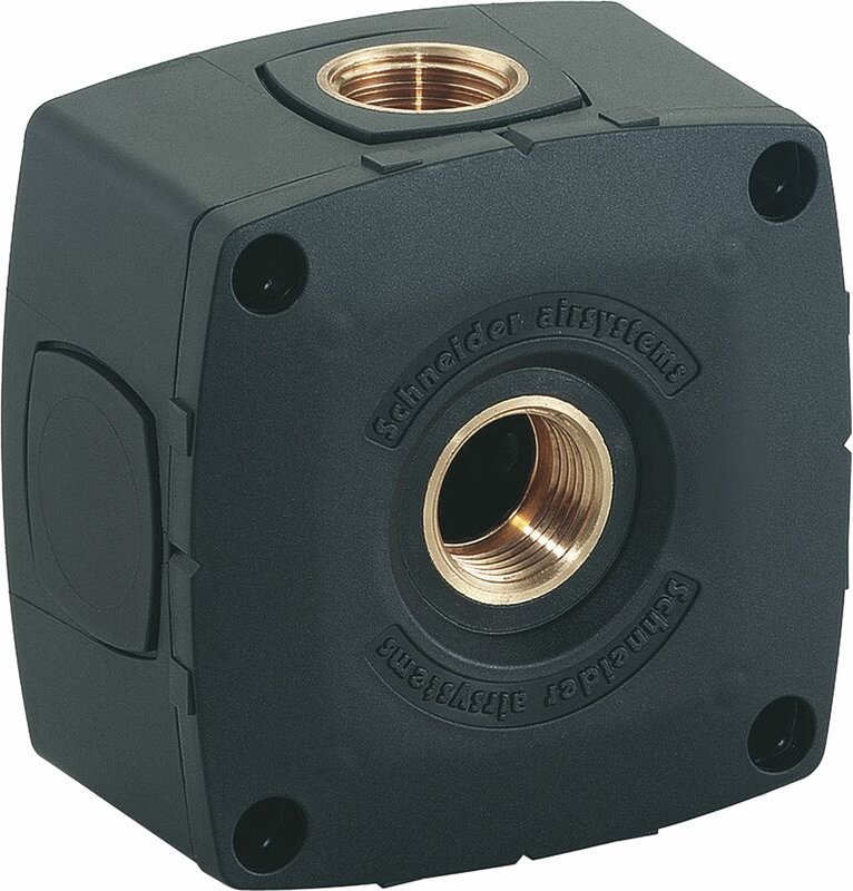 Schneider Druckluft Verteiler (Rohrleitungsdose) RLD-B Verteiler 3x I-Gew. 1/2"