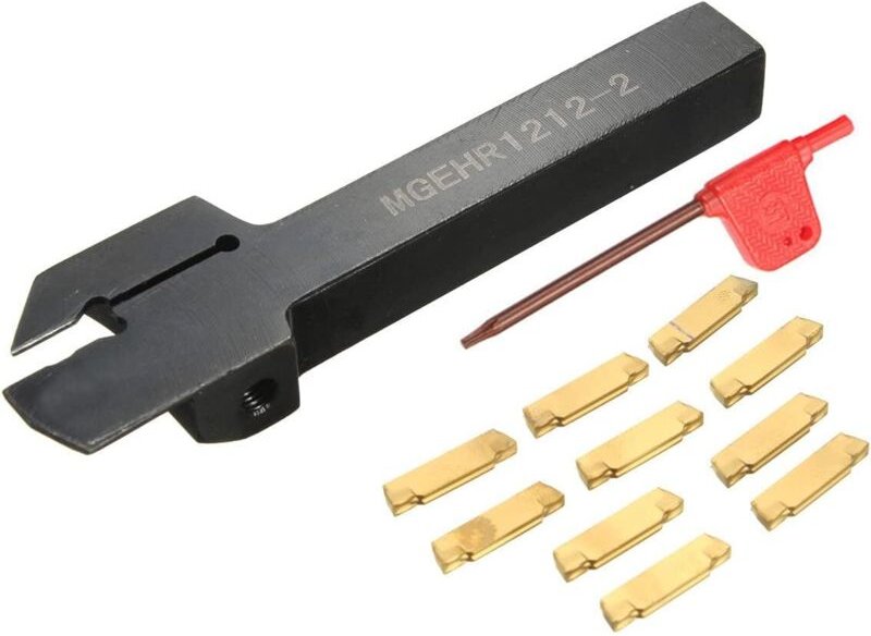 CNC-Drehwerkzeug-Bohrstangenhalter MGEHR1212-2 12 x 100 mm Dornstange + 10 Stück MGMN200