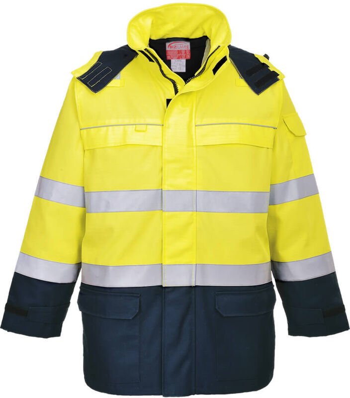 Parka Bizflame Rain+ Hi-Vis Arc Gelb/Marine 2XL