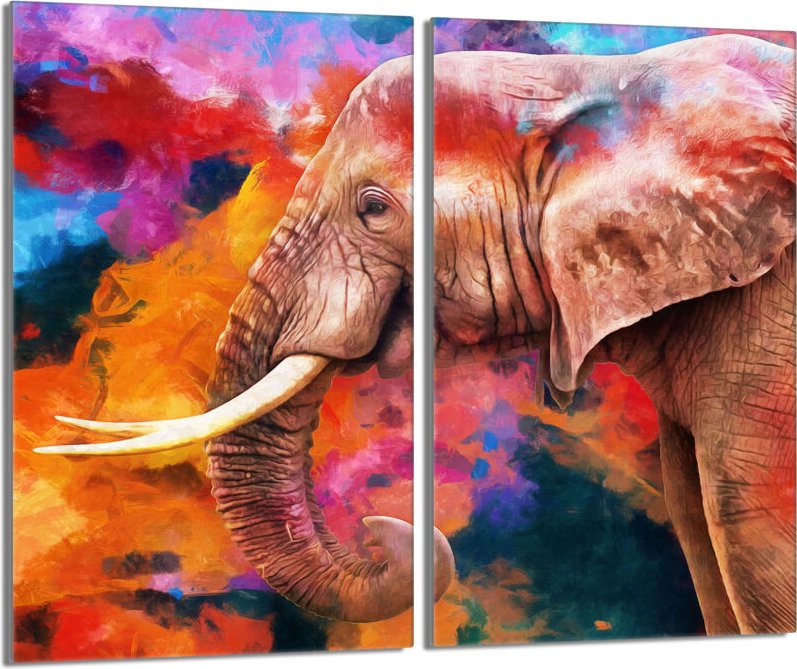 Glasschutzplatte für den Herd 2x30x52 Elefant