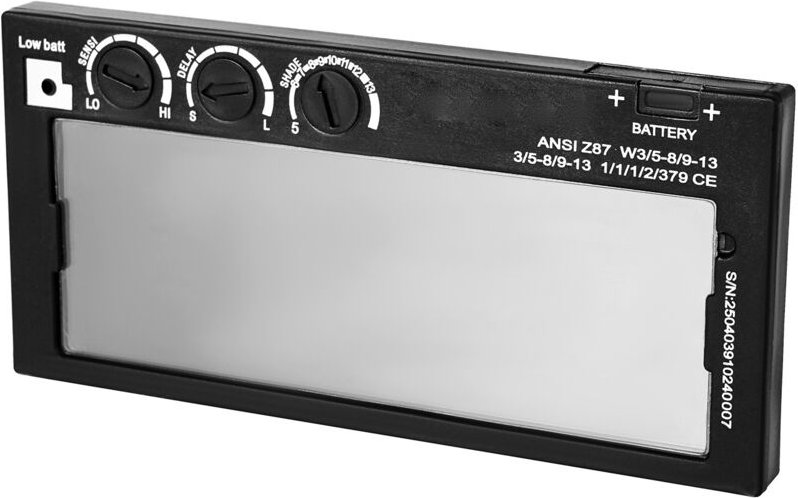 Mophorn Automatisch abdunkelnde Schweißlinse 4,25" x 2" / 108 x 51 mm, Tönung 5-13, einstellbare Echtfarb-Linse mit zwei...