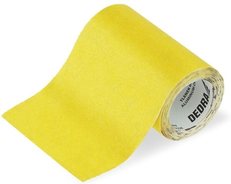 DEDRA Schleifpapierrolle 3 m x 115 mm, Körnung 150 – zum Schleifen von Holz und Metall