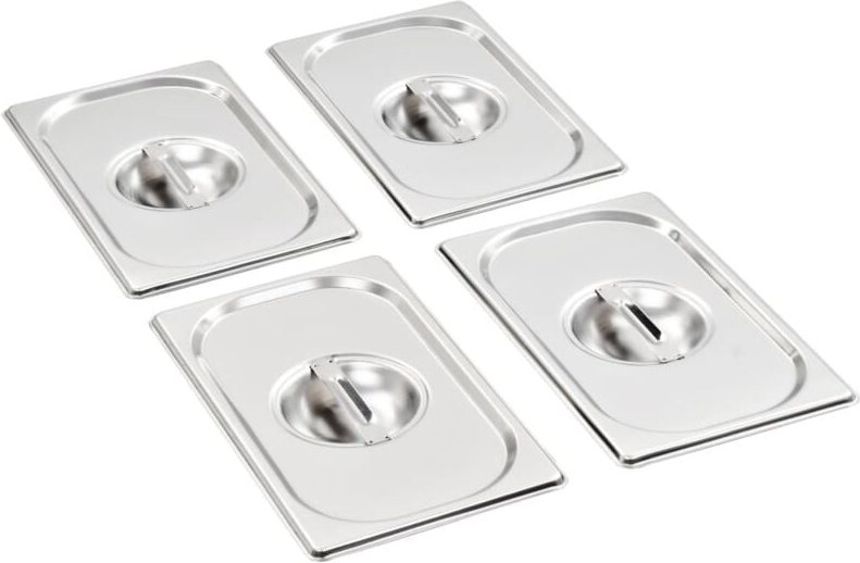 Deckel für gn 1/4 Behälter 4 Stk. Edelstahl Vidaxl