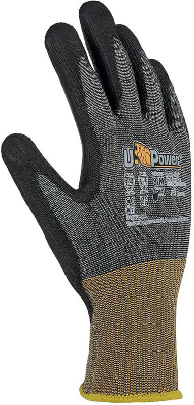 Bachata Sicherheits-Arbeitshandschuhe Nylon Touchscreen Grau 10/XL - U-power