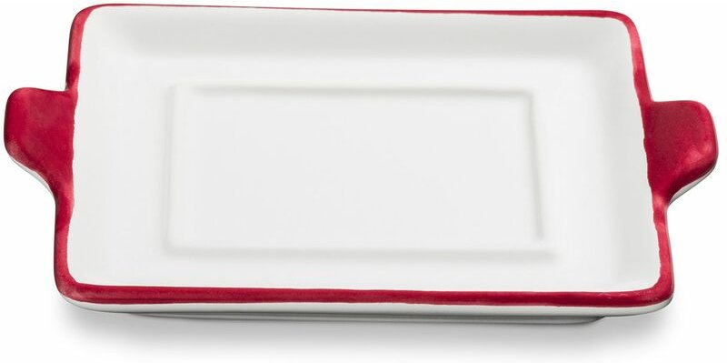 Gmundner Keramik - Bordeauxroter. Rand, Unterteil Butterdose