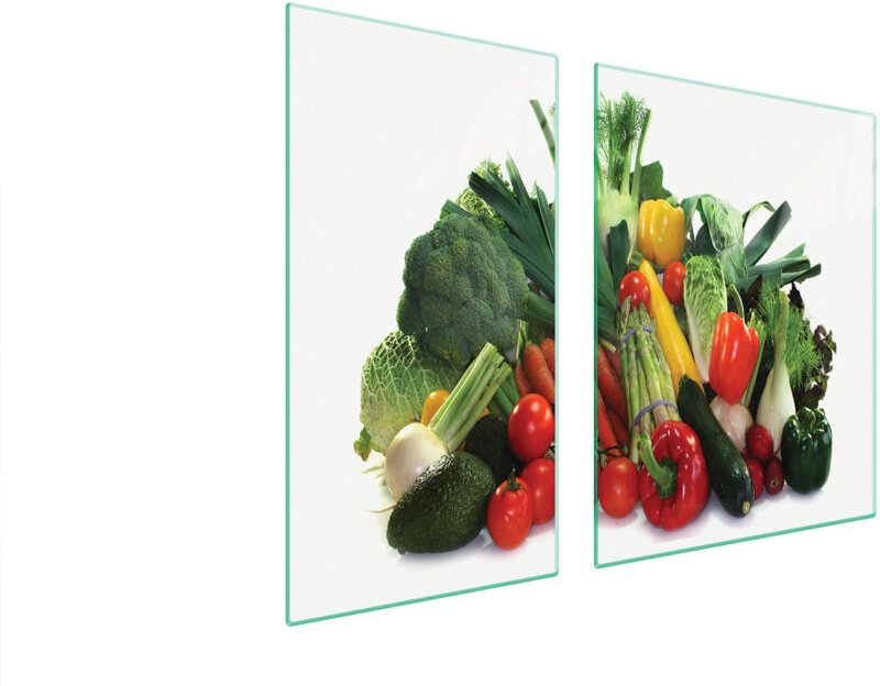 GLASSCHUTZPLATTE FÜR HERD 90x52 GEMÜSE