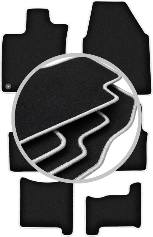 CARLUX-SILVER Autofußmatten für: Nissan Qashqai +2 Crossover (2008-2013)