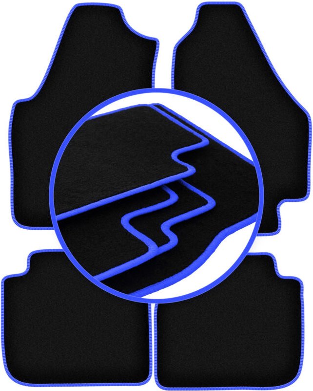 CARLUX-BLUE Autofußmatten für: Fiat Idea Minivan (2003-2010)