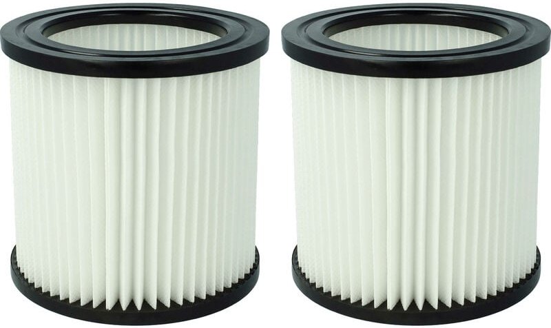 2x Filterelement kompatibel mit Nilfisk Buddy ii 12 uk, ii 12L eu, ii 12 za Nass-/Trockensauger - Feinstaubfilter, Mikro...