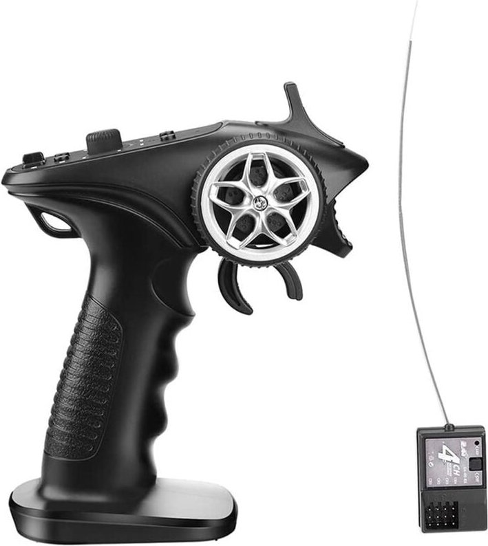 Thumbnail - Tlily - GA-4H-TX TX4 2,4 GHz 4CH Funksystem Sender Kontrolleur Fernbedienung mit EmpfäNger für rc Auto Boot Tank Crawler