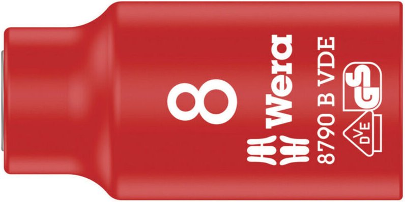 8790 b vde 05004952001 Außen-Sechskant VDE-Steckschlüsseleinsatz 8 mm 3/8' (10 mm) - Wera