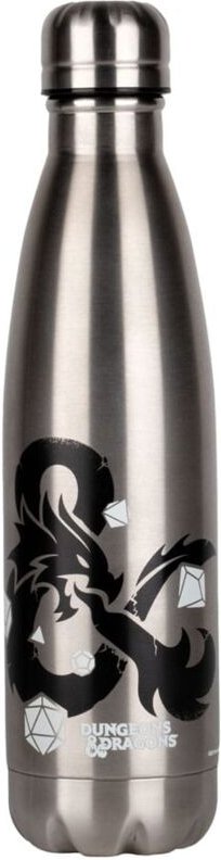 Konix Dungeons & Dragons Thermosflasche - Edelstahl - 500 ml - Logo-Design silver