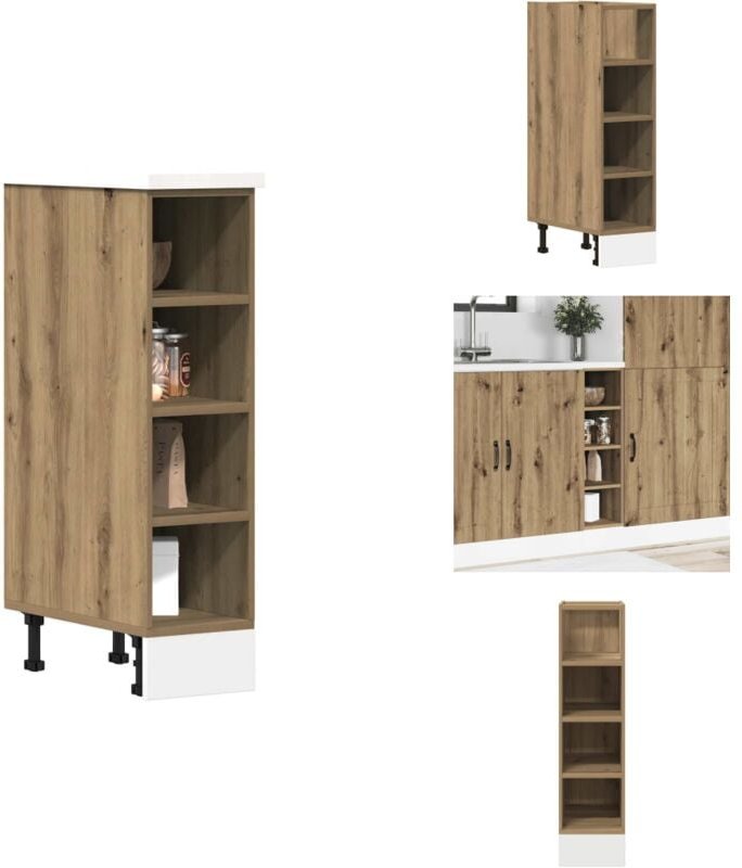 Unterschrank Artisan-Eiche 20x44,5x81,5 cm Holzwerkstoff - Unterschrank - Unterschränke - Küchenschrank - Küchenmöbel