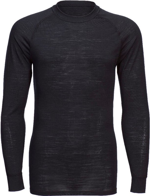 Langerärmliges Merinowoll-T-Shirt Schwarz L