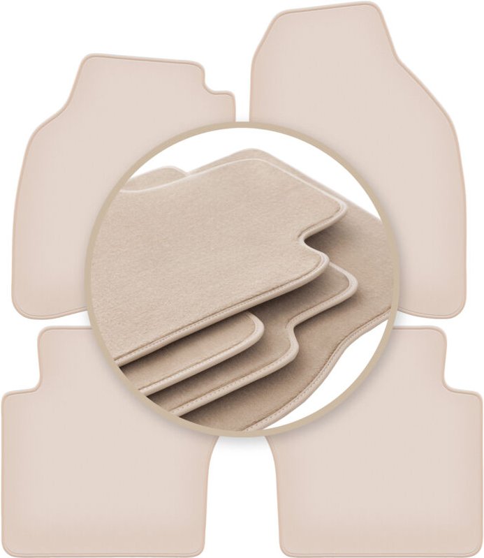 Beige PREMIUM-Matten für: Honda Jazz II Fließheck 2002-2008