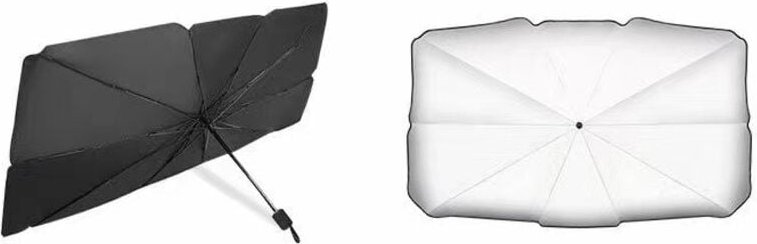 Ahlsen - Regenschirm-Sonnenschutz, Auto-Frontscheibe, verbesserter faltbarer Auto-Regenschirm, Sonnenschutz-Abdeckung, U...