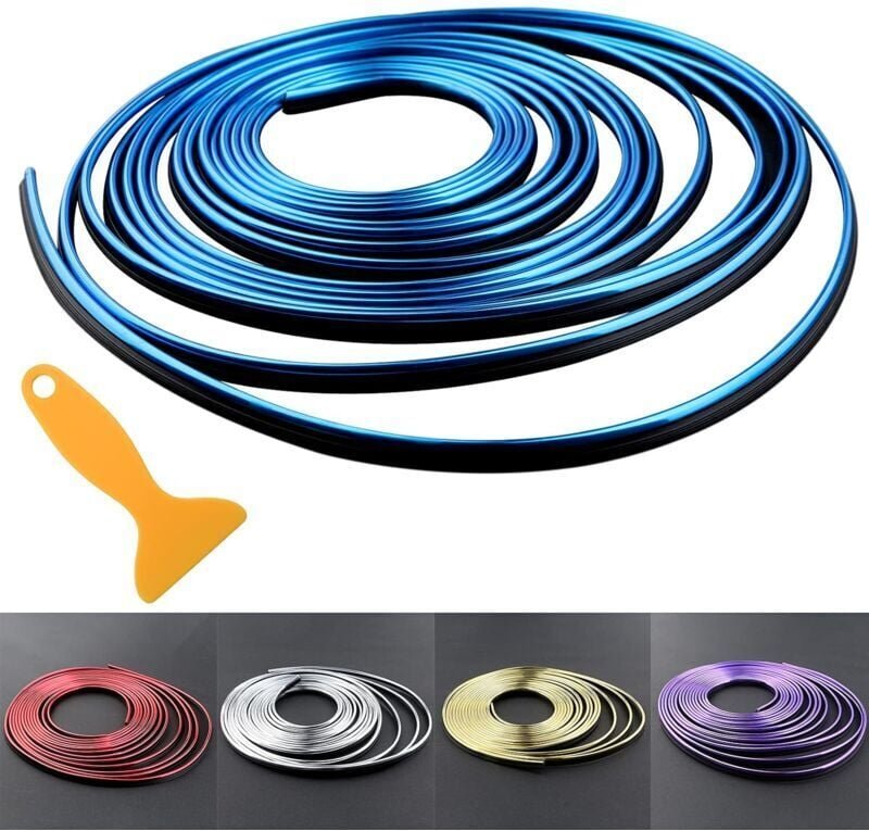 Thumbnail - Auto-Innenverkleidungsstreifen – 5 m, universelles Auto-Innenzubehör, Autozubehör für Frauen und Männer, DIY-flexible St...