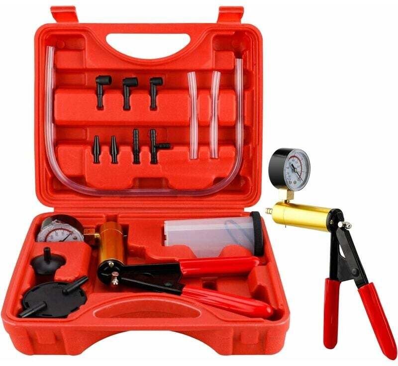 Bremsenentlüftergerät, Vakuumpumpen-Bremsentlüftungsset für Auto-Motorrad-Tester, Bremsenentlüfterdruckprüfung mit Trage...