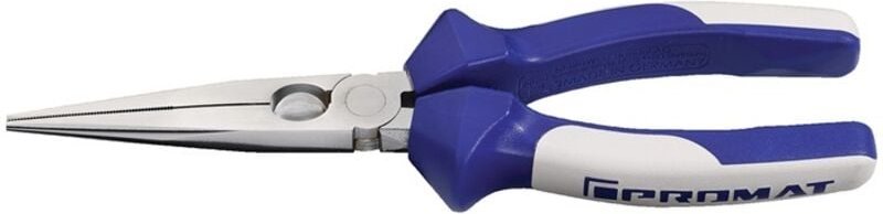 Flachrundzange Länge 200 mm verchromt gerade Mehrkomponenten-Hüllen