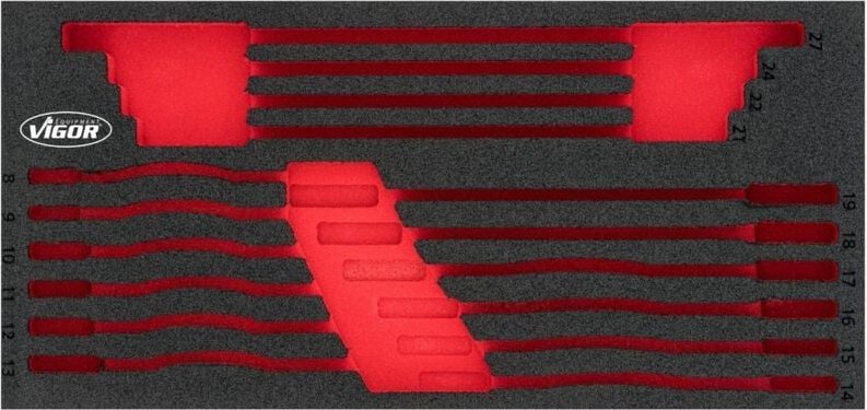Weichschaumeinlage ∙ leer ∙ V4987-L ∙ L x B x H: 393 mm x 188 mm x 35 mm