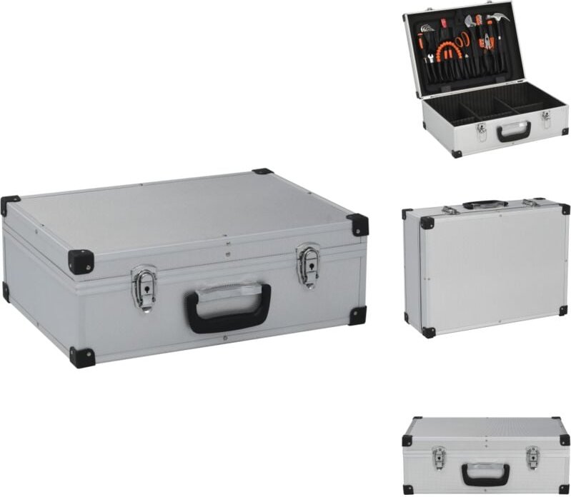 Werkzeugkästen - Living Werkzeugkoffer 46 x 33 x 16 cm Silber Aluminium - Silber