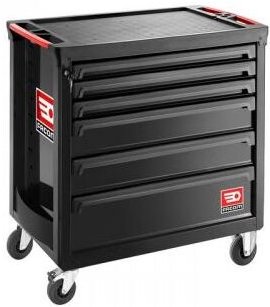 Facom - Extragroßer Werkstattwagen 6 Schubladen 4 Module pro Schublade – Schwarz – ROLL.6NM4APF