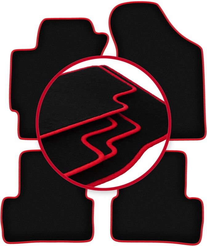 CARLUX-RED Autofußmatten für: Hyundai Coupe II GK Coupé (2001-2008)