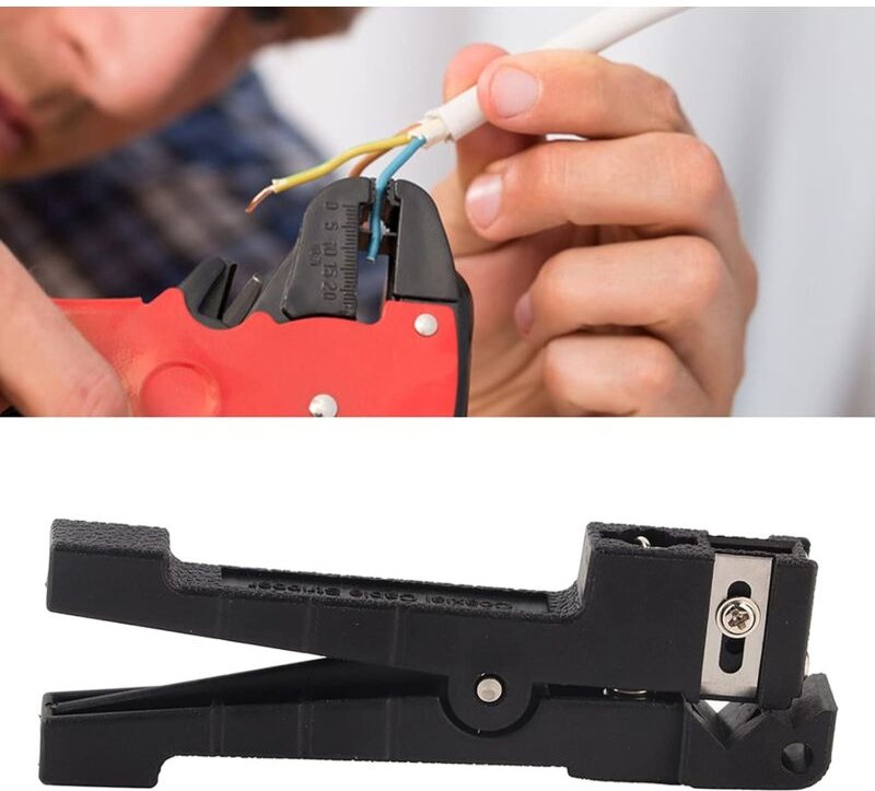 Aougo - Abisolierzange für optische Fasern, Abisolierwerkzeug für Koaxialkabel, kleine Größe, keine Beschädigung des Fas...