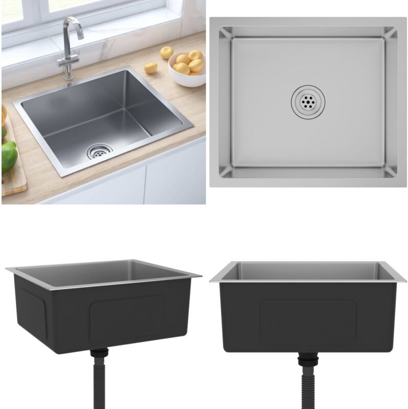 Handgemachte Einbauspüle Edelstahl - Küchenspüle - Küchenspülen - Home & Living - Silber