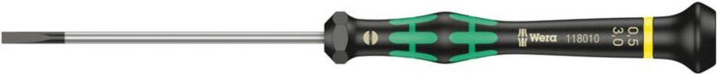 Wera 2035 Elektroniker-Schlitzschraubendreher, 0,50 x 3 x 80 mm