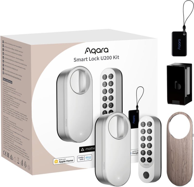 Smart Lock U200 Silver Smart Door Lock de - Aqara