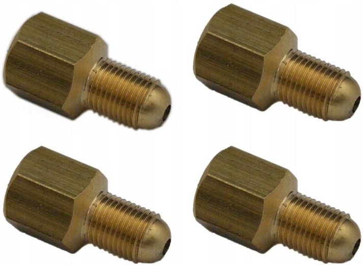 4x Bremsleitungs-Reduzierverbinder M10x1 außen / M12x1 innen, SF-Konus