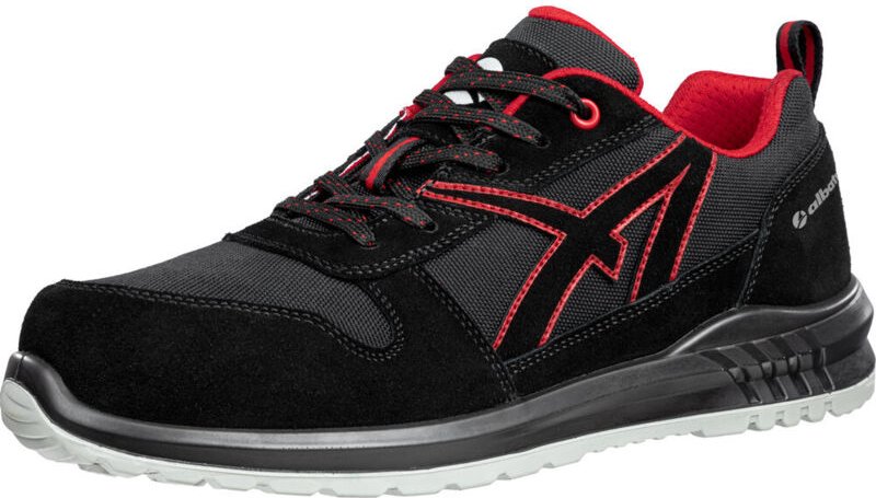 Albatros CLIFTON ST Berufshalbschuhe O2 ESD SRC schwarz/rot 43