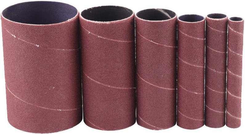 Set mit 6 Schleifhülsen, 115 mm Körnung 80 (12/20/25/38/55/80 mm)