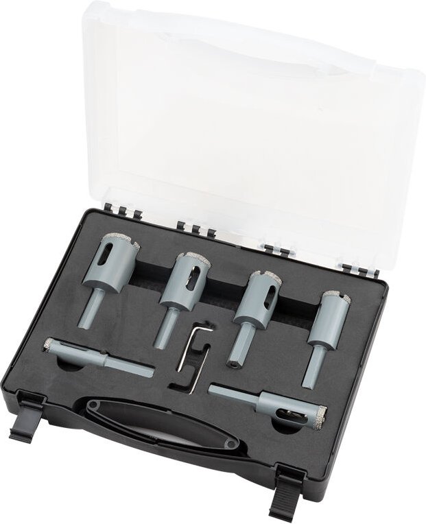 Serie mit 6 Diamantfrasern fur Steinzeugbohrer 16ÔÇô35 mm Fervi p031/05s