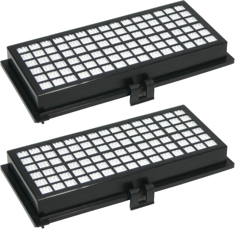 2x Trade-shop HEPA-Filter/Allergikerfilter/Hygienefilter mit geruchsbindender Aktivkohleschicht für Miele S400I S401I S4...