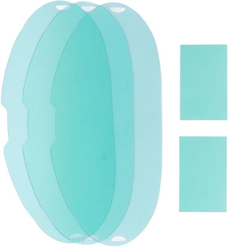 5-teiliger Ersatz-Schweißhelm mit großem Sichtfeld und 3-teiliger runder Außenscheibe und 2-teiliger Innenscheibe für Sc...