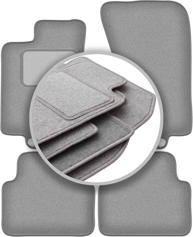 Graue Autofußmatten für: Jaguar XJ VII Limousine (2002-2009)