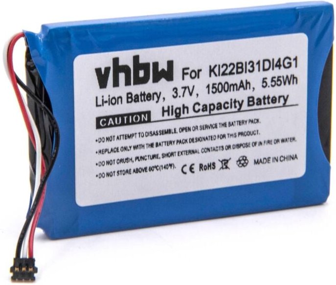 Vhbw - Akku Ersatz für Garmin KI22BI31DI4G1 für gps Navigation Navi (1500mAh, 3,7V, Li-Ion)
