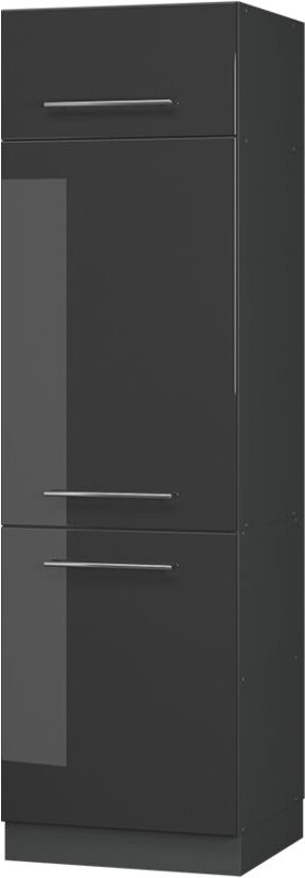 Kühlumbauschrank Fame-Line, Anthrazit Hochglanz, 60 cm, Vicco