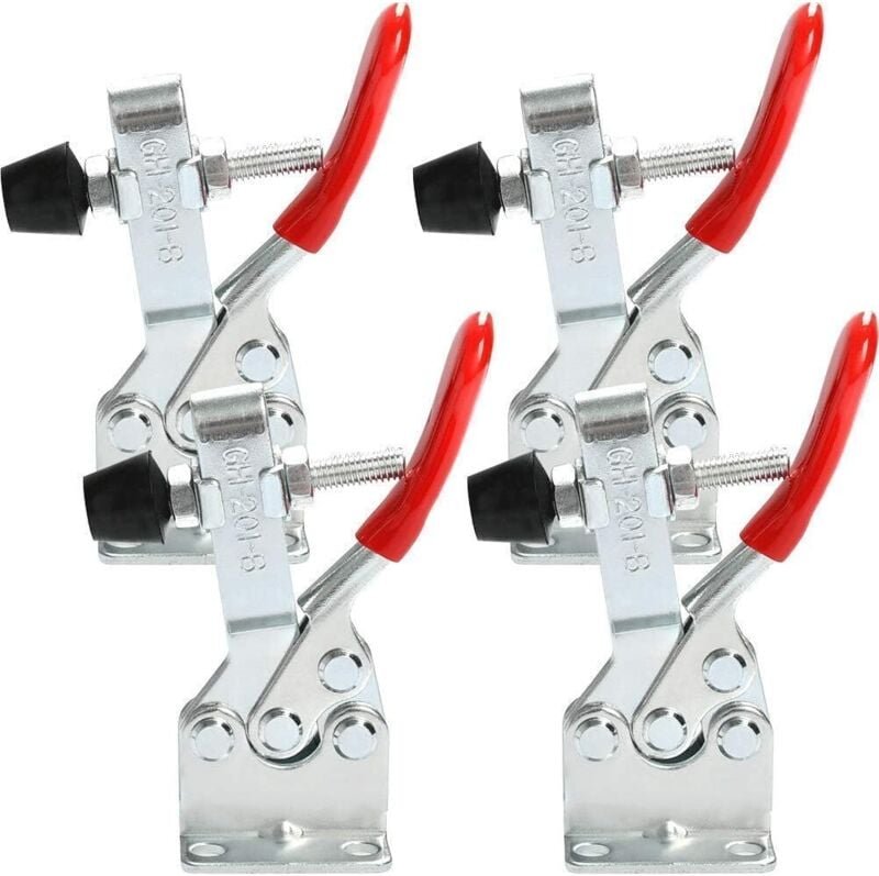 Thumbnail - Jalleria - GH-201-B Kniehebelspanner, 4-teiliger Kniehebelspanner, Kniehebelspannvorrichtung, Haltekapazität ca. 90 kg, ...