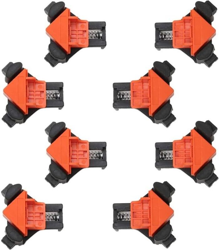 90-Grad-Winkelklemme für die Holzbearbeitung, 8 Stück verstellbare ABS-Schwenkwinkelklemmen, rechtwinklige Klemme für di...