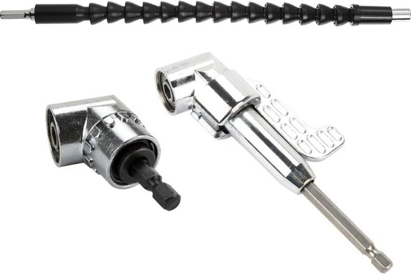 3 Stück 105 Grad gerade abgewinkeltes Sechskantschaft-Verlängerungswerkzeug, flexible Verlängerungskraft