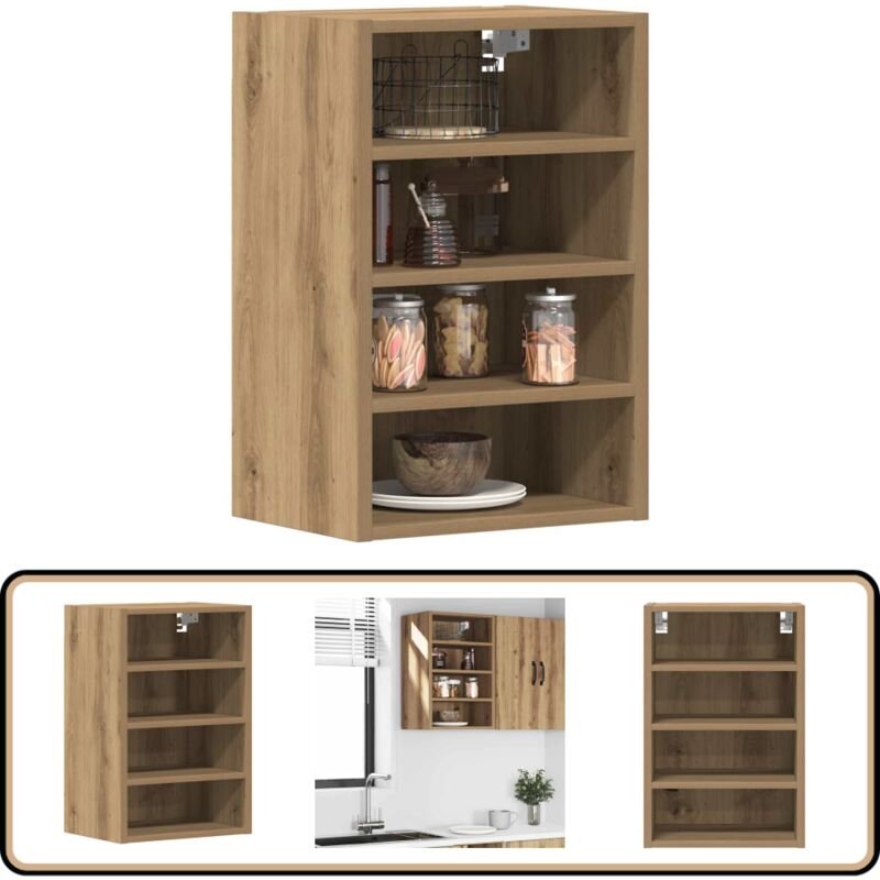 Hängeschrank Artisan-Eiche 40x29,5x60 cm Holzwerkstoff - Vidaxl