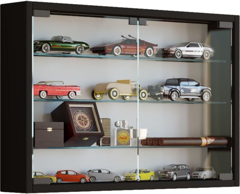 Hängevitrine Wandvitrine Glas Mandosa m